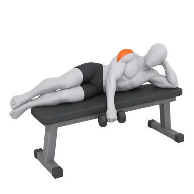 Side-Lying Lateral Raise — classic-style looping animation