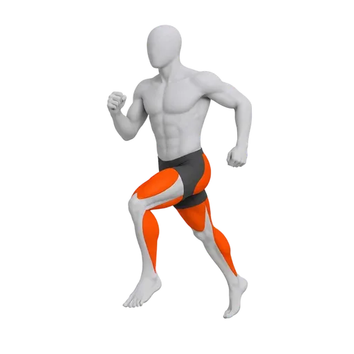 Running animation with the stock orange highlight on the legs and glutes